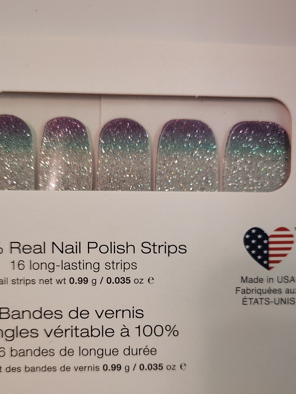 Color Street 2 Pack Glittery Ombre Nail Polish Strips - Picture 4 of 4